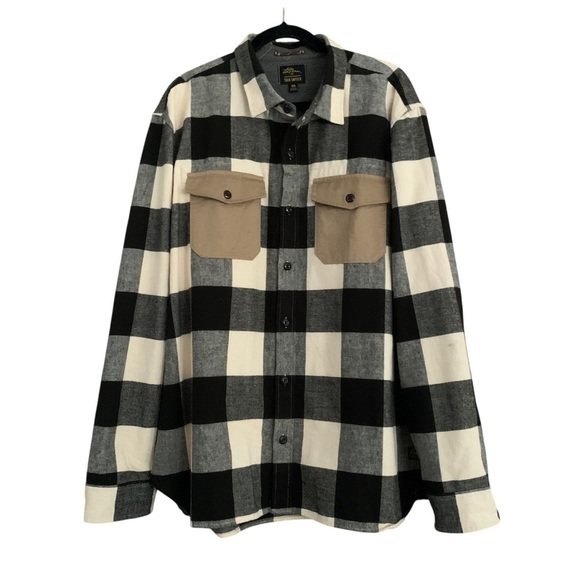Todd Snyder Other - LL Bean X Todd Snyder Black White Chamois Flannel Mens Plaid Shirt Sz XXL